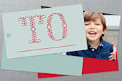 "Decorous Joy" - Gift Tags in Seafoam by Design Lotus - Back of Tag Options