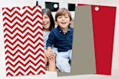 "Merry Typography" - Gift Tags in Deep Crimson by Alethea and Ruth - Back of Tag Options