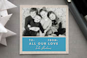 "Rustic Hanukkah Greeting" - Gift Tags in Royal Blue by Bleu Collar Paperie - Front