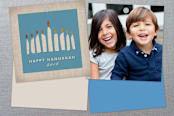 "Rustic Hanukkah Greeting" - Gift Tags in Royal Blue by Bleu Collar Paperie - Back of Tag Options