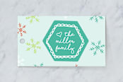 "Hexie Snowflake" - Gift Tags in Modern by Sara Curtis - Front
