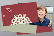 "Snowflake Chic" - Gift Tags in Holly Red by Kylie Holmes - Back of Card Options