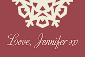 "Snowflake Chic" - Gift Tags in Holly Red by Kylie Holmes - Close-Up
