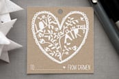 "Paper Cut Tag" - Gift Tags in Kraft by Jen - Front