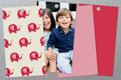 "Nutty Elephant" - Gift Tags in Candy Pink by Oma N. Ramkhelawan - Back of Tag Options