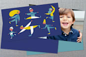 "Night Skate" - Gift Tags in Ice Blue by Morgan Ramberg - Back of Tag Options