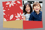 "Poinsettia" - Gift Tags in Berry by lena barakat - Back of Card Options