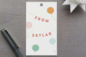 "Birthday Bunting" - Gift Tags in Pomegranate by Jennifer Wick - Front