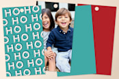 "Overlapping" - Gift Tags in Aqua by Iwona K - Back of Tag Options