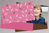 "Donut Open 'Til Christmas" - Gift Tags in Strawberry Chocolate by Pauline Pellicer - Back of Card Options