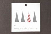 "Watercolor Gingham" - Gift Tags in Cloudy Grey by Tessa Blackham - Front