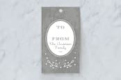"Perfect Gift" - Gift Tags in Charcoal by Tatiana Nogueiras - Front