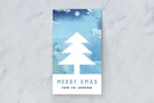 "Technicolor Trees" - Gift Tags in Pond by sue prue - Front