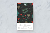 "Christmas Cuttings" - Gift Tags in Coal by Tatiana Nogueiras - Front