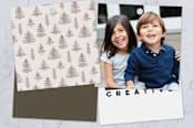 "Christmas Trees" - Gift Tags in Suede by Joyce Pinheiro - Back of Card Options