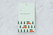"Tree Lot" - Gift Tags in Marmalade by Joyce Pinheiro - Front