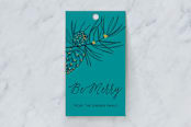 "Nature Glow" - Gift Tags in Aqua by Daniela - Front