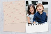 "Fa la la la la" - Gift Tags in Coral by Joyce Pinheiro - Back of Card Options