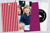 "Little Santas" - Gift Tags in Plum by Bob Daly - Back of Tag Options