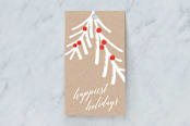 "Rustic Pine Branch" - Gift Tags in Kraft by Shirley Lin Schneider - Front