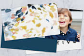 "Chasing Light" - Gift Tags in Marine Blue by Mya Bessette - Back of Card Options