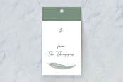 "Sketched Willow" - Gift Tags in Sage by Katharine Watson - Front