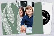 "Sketched Willow" - Gift Tags in Sage by Katharine Watson - Back of Tag Options