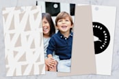 "Painted Triangles" - Gift Tags in Lavender by Alexandra Dzh - Back of Card Options