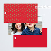 "Floating Greenery" - Gift Tags in Cranberry by Jan Shepherd - Back of Card Options