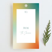 "Glowing stripes" - Gift Tags in Gumdrops by Yaling Hou Suzuki - Front