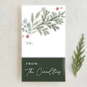 "Evergreens2" - Gift Tags in Evergreen by Kristen Smith - Front
