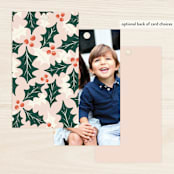 "Holiday leaves II" - Gift Tags in Blush by Yaling Hou Suzuki - Back of Tag Options