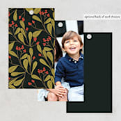 "Ornament Bouquet Pattern" - Gift Tags in Emerald by Angel Walker - Back of Card Options