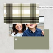 "Modern Farmhouse Plaid" - Gift Tags in Fir by Jackie Crawford - Back of Card Options