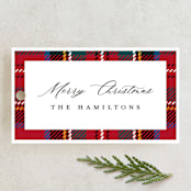 "Festive tartan" - Gift Tags in Scarlet by Hudson meet Rose - Front