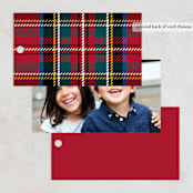 "Festive tartan" - Gift Tags in Scarlet by Hudson meet Rose - Back of Card Options