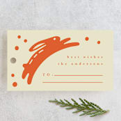 "funny silhouettes" - Gift Tags in Scarlet by Anastasia Makarova - Front
