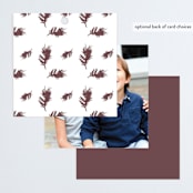 "Winter Gift Wrap Collection #12" - Gift Tags in Cocoa by Catherine Beattie - Back of Card Options
