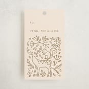 "Enchanted Holiday" - Gift Tags in Golden by Teju Reval - Front