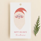 "Holiday Icons" - Gift Tags in Cream by Rebecca Humphreys - Front