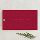 "Outlined Forest 1" - Gift Tags in Poinsettia by Iveta Angelova - Front