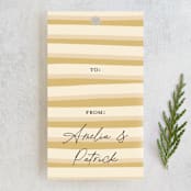 "Ribbon Stripe" - Gift Tags in Sunshine by Pippa Shaw - Front