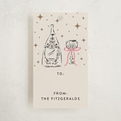 "Champagne New year" - Gift Tags in Peony by Jackie Crawford - Front
