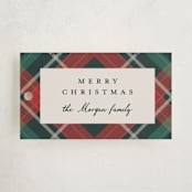 "Fancy Plaid" - Gift Tags in Coal by Petra Kern - Front