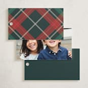 "Fancy Plaid" - Gift Tags in Coal by Petra Kern - Back of Card Options