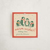 "Warm Wishes" - Gift Tags in Poinsettia by Jenna Holcomb - Front