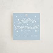 "Pizazz" - Gift Tags in Sky by Everett Paper Goods - Front