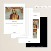 "Divided" - Graduation Announcements in Snow by Meggy Masters - Back of Card Options