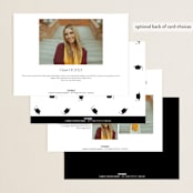 "Classy Stack" - Graduation Announcements in Limestone by Erica Krystek - Back of Card Options