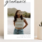 "Alignment" - Graduation Announcements in Onyx by Ashley DeMeyere - Front